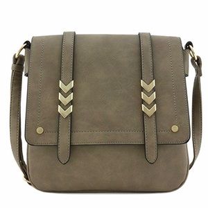 Double Compartment Large Flapover Crossbody Bag